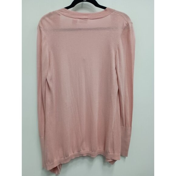 Alloy Womens Cardigan Medium Pink Long Sleeve Open Front Lightweight Minimalist - Picture 6 of 7